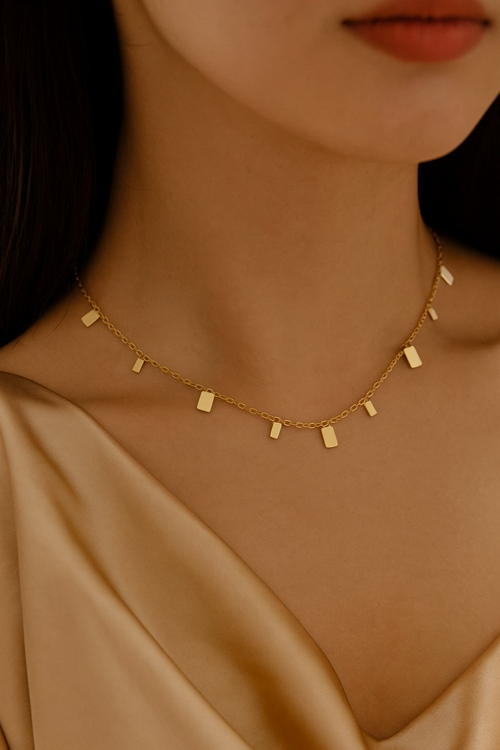 Charm Necklace - Rectangle